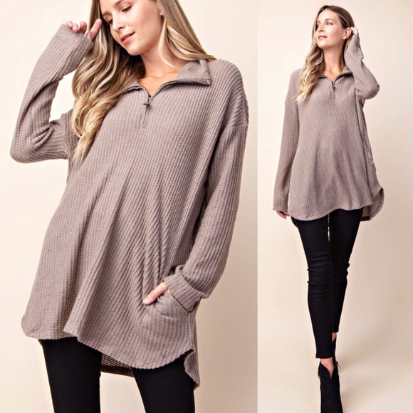 Pullover Waffle Knit Top - Picture 5 of 5